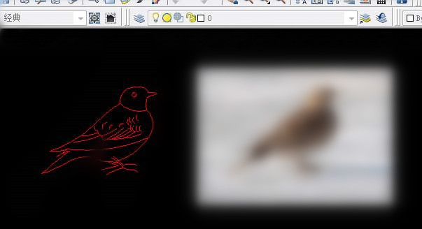 借助cad臨摹小鳥圖片的操作方法截圖