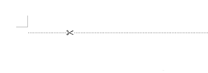 Word中添加剪切線(xiàn)的操作方法截圖