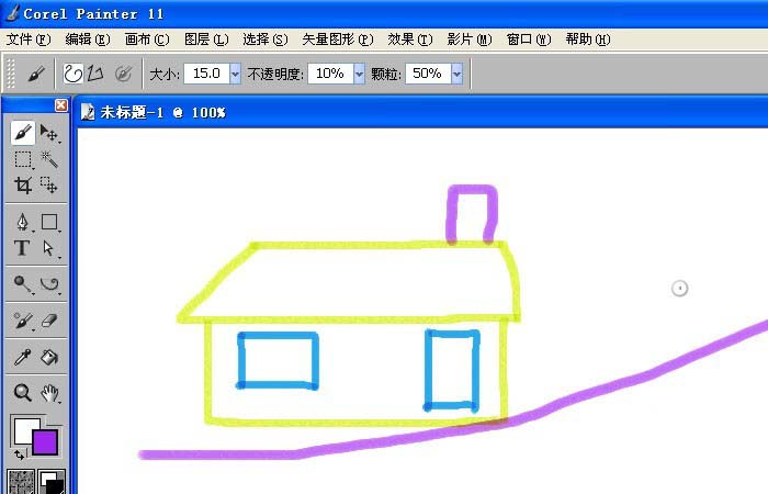 painter利用畫筆馬克筆畫圖的詳細操作步驟截圖