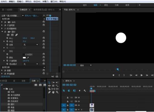 premiere為視頻對象加圓形效果的操作方法截圖