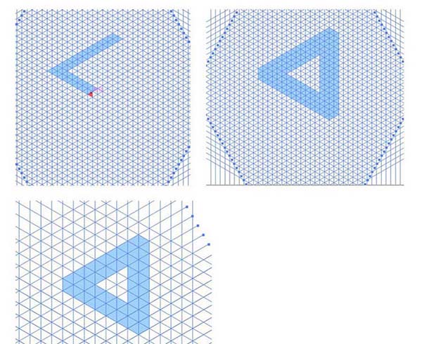 ai設計2.5D風格三角形建筑圖標的詳細操作流程截圖