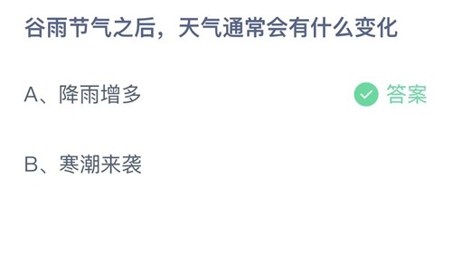 《支付寶》螞蟻莊園2023年4月20日答案是什么